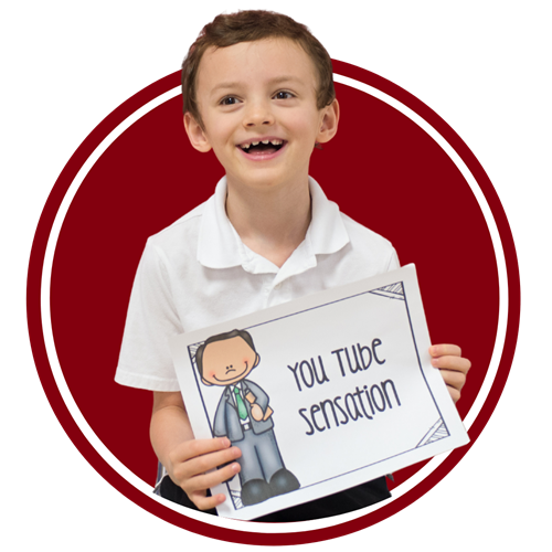 Student with When I Grow Up Sign
